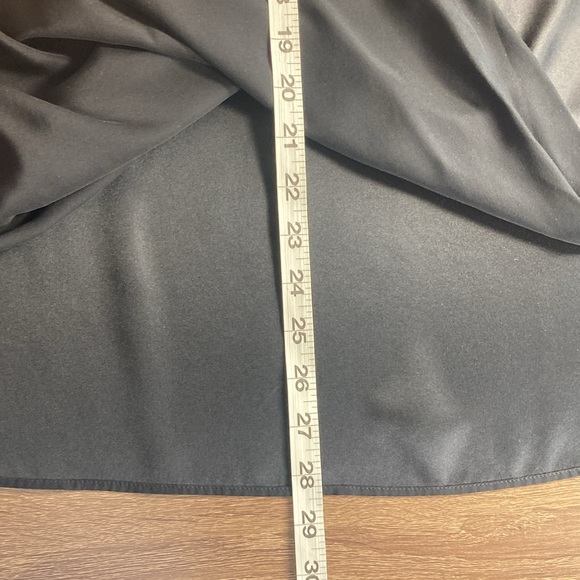 Lafayette 148 Navy Black Silk Combo Draped Long Sleeve Top Medium - Picture 7 of 9